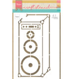 PS8062 - Music speaker by Marleen - Craftstencil - Marianne Design