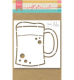PS8063 - Beer mug by Marleen - Craftstencil - Marianne Design